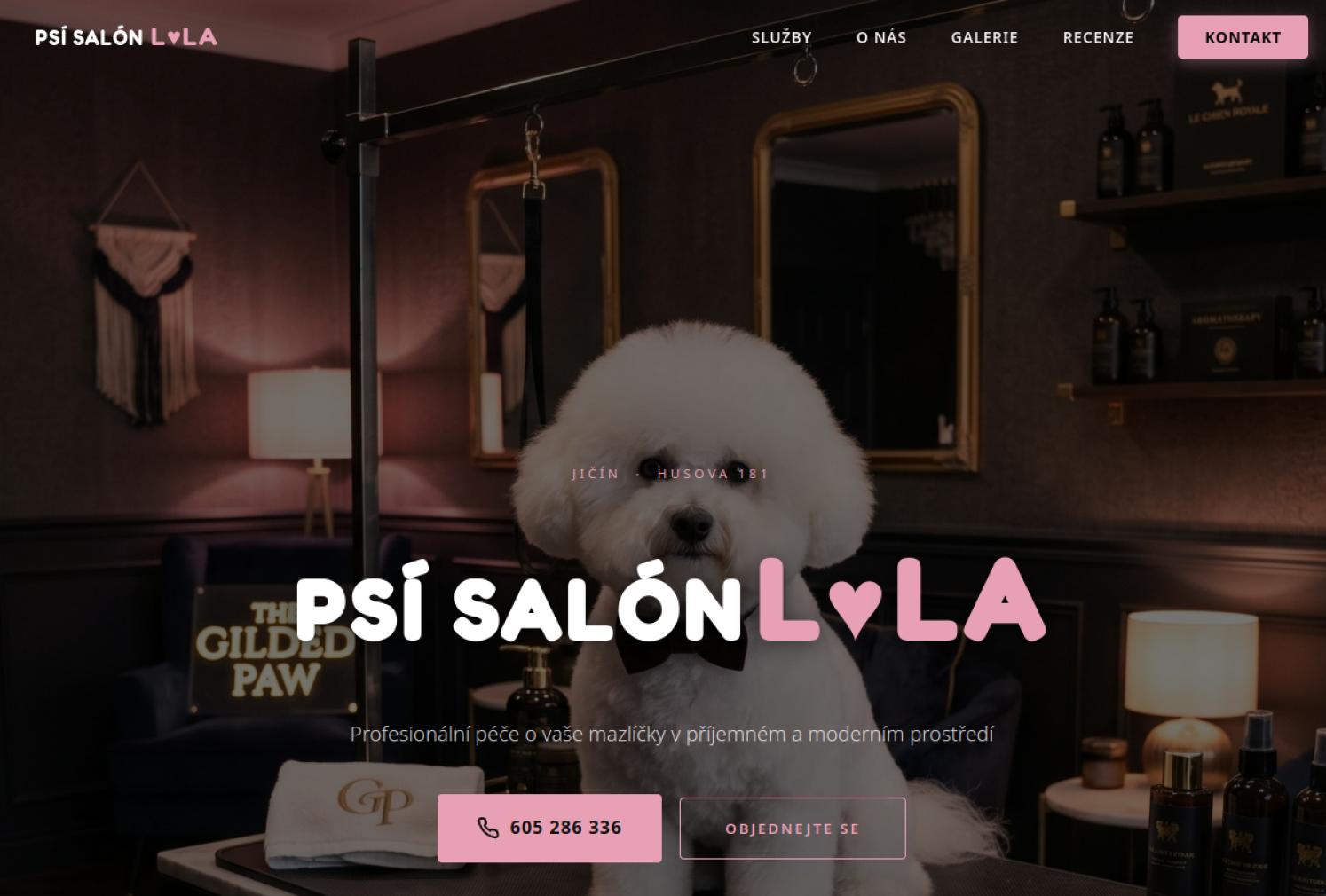 Web Psí salon Lola Jičín